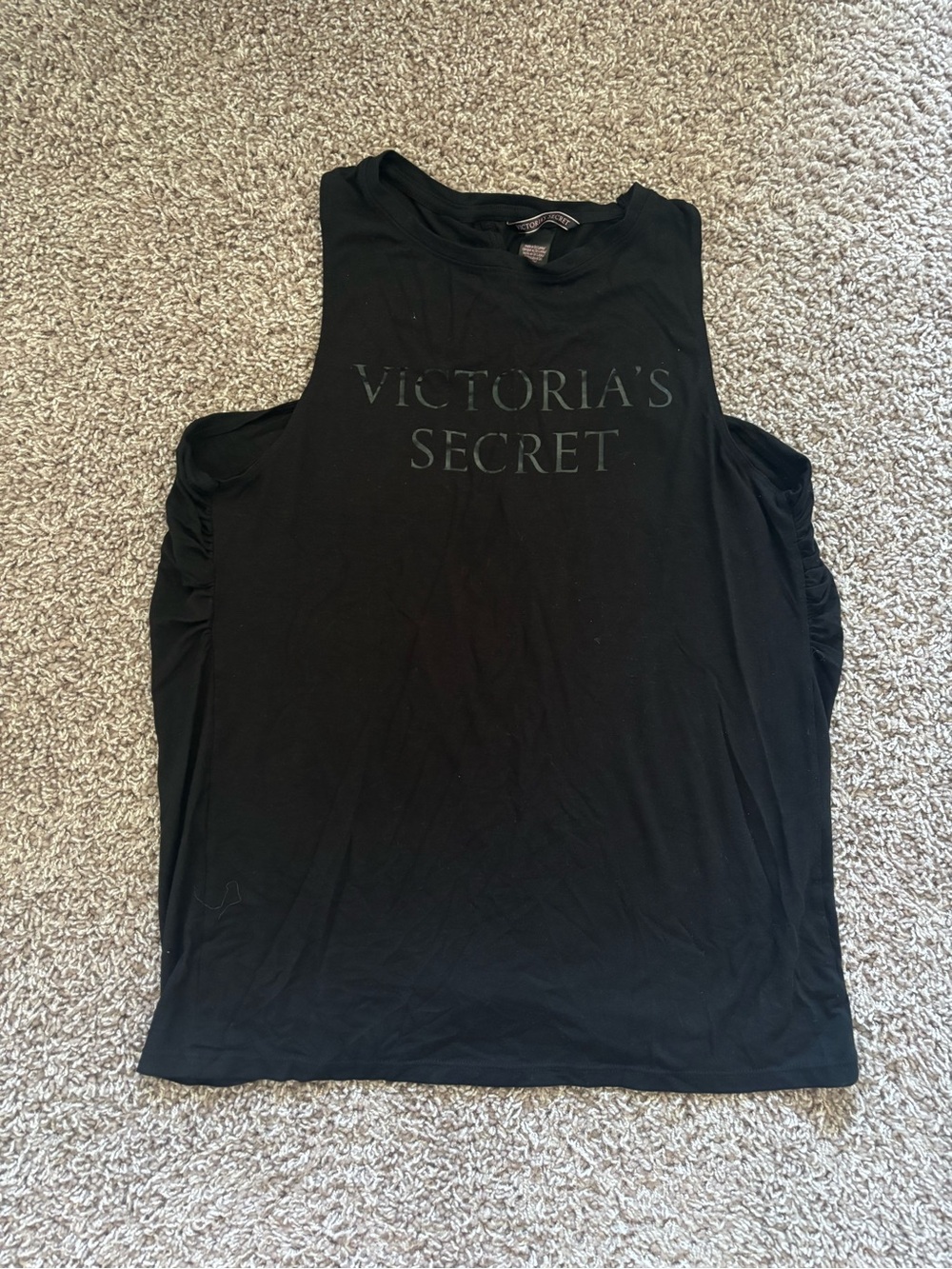 Victoria's Secret Black Logo Muscle Tank